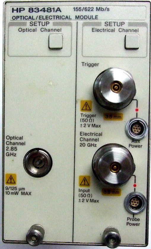Agilent / Keysight 83481A 3 GHz optical / 20 GHz electrical module ,1000-1600 nm
