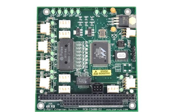 Curtiss-Wright / Parvus PRV-1059-22 5-Port PC/104 10/100 Fast Ethernet Switch