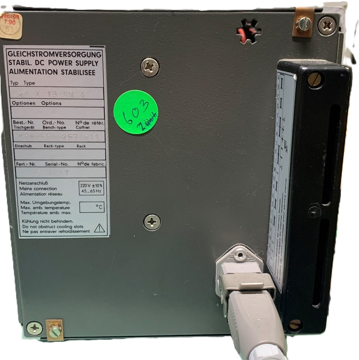 Gossen Konstanter 24K 16 R4 DC Power Supply Unit 16V 4A