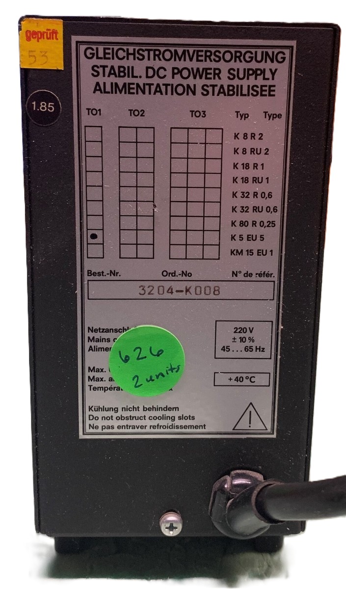 Gossen Konstanter 32D4 K003 DC Power Supply 18V 1A