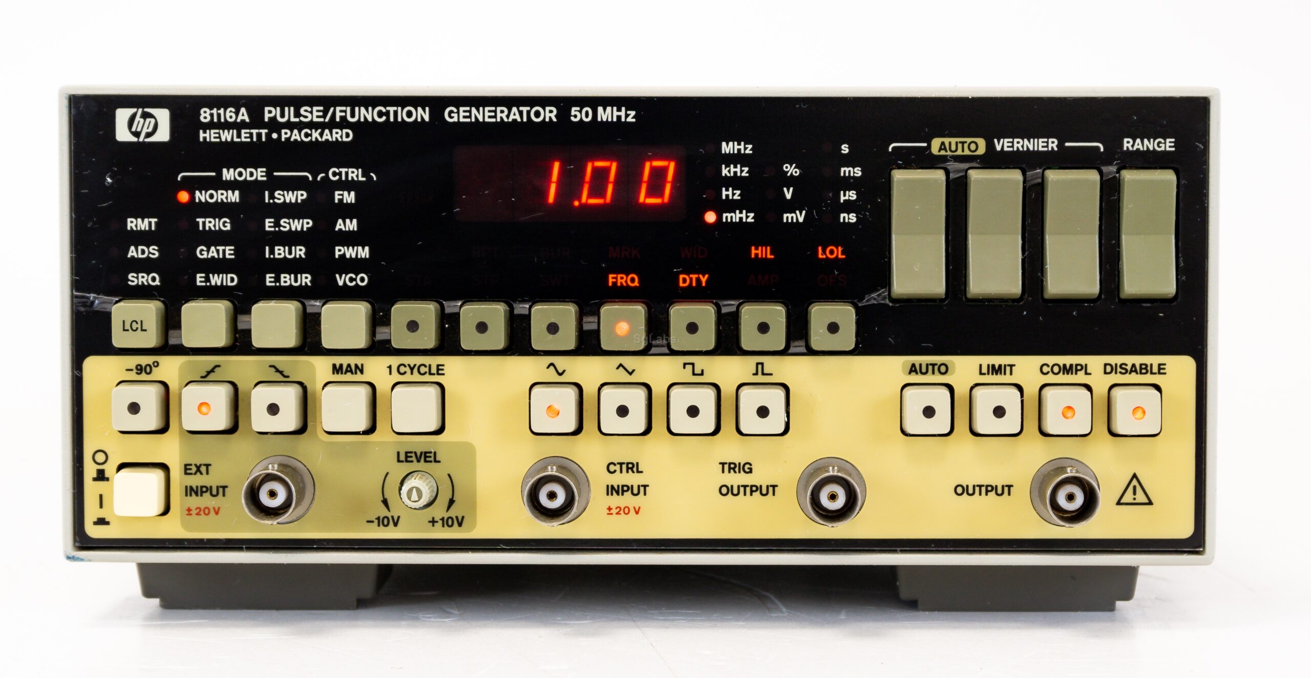 HP 8116A Pulse / Function Generator, 50 MHZ