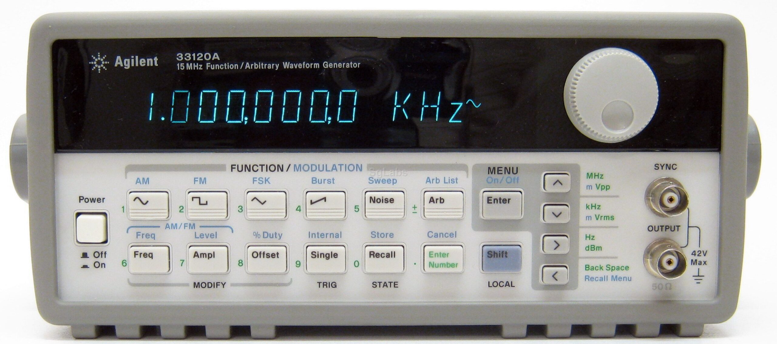 HP / Agilent 33120A 15 MHz Option 001 Function Waveform Generator.