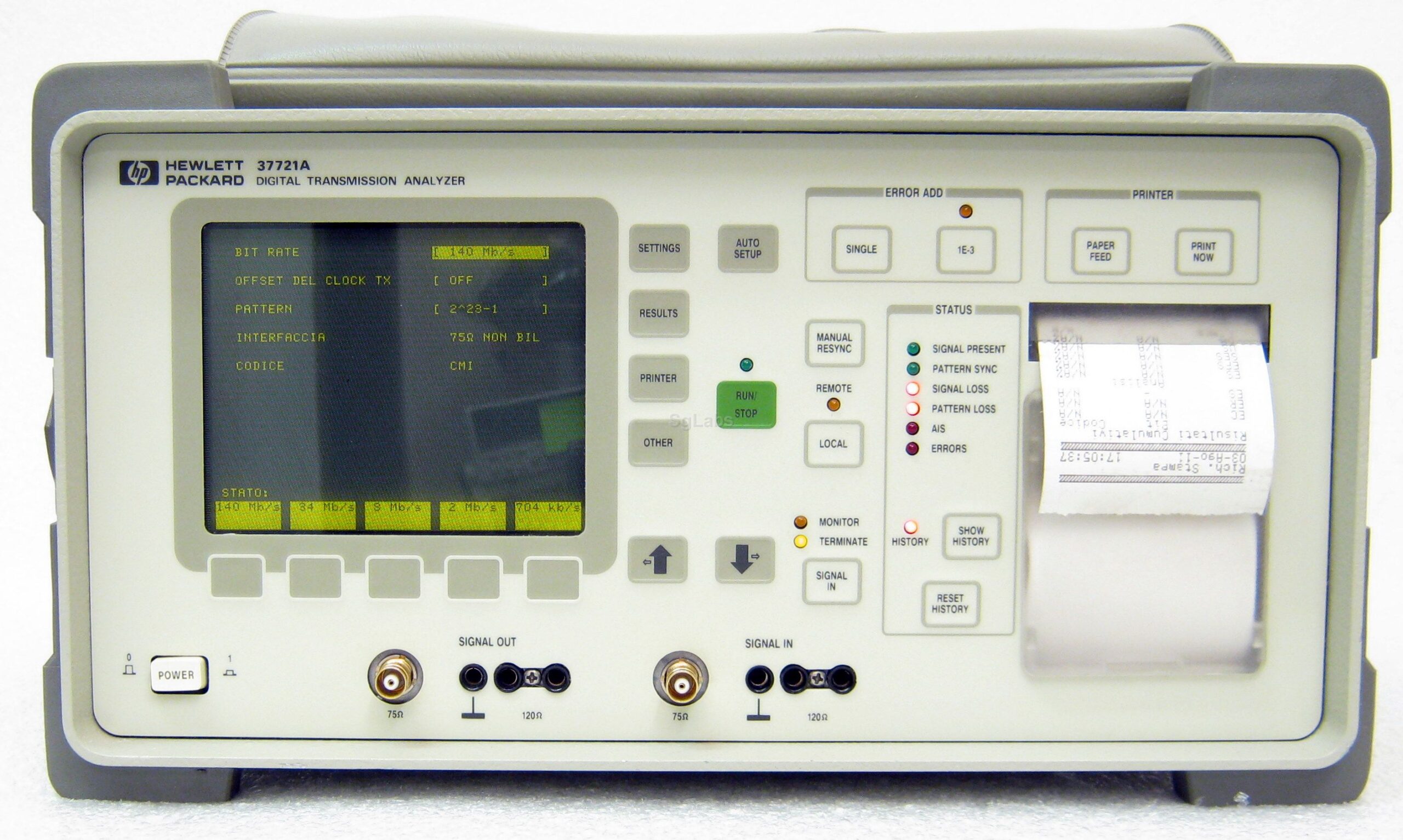 HP / Agilent 37721A Digital Transmission Analyzer 1 HP / Agilent 37721A Digital Transmission Analyzer