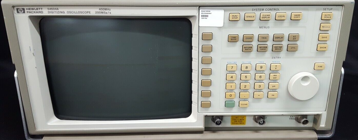 HP / Agilent 54504A 400 MHz digitizing oscilloscope, 2 ch. 1 HP / Agilent 54504A 400 MHz digitizing oscilloscope, 2 ch.