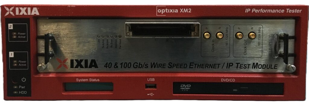 Ixia XM2 with Optixia HSE40/100GETSP1-01, K2 40GE and 100GE Ethernet Test Module