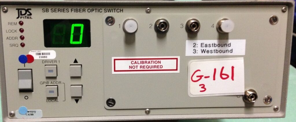 JDS FITEL SB04B5-D2FP SB SERIES FIBER OPTIC SWITCH 1X4