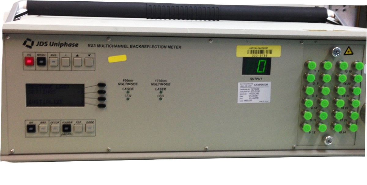 JDS Uniphase Rx3 Multichannel Backreflection Meter RX3090+1243FA2