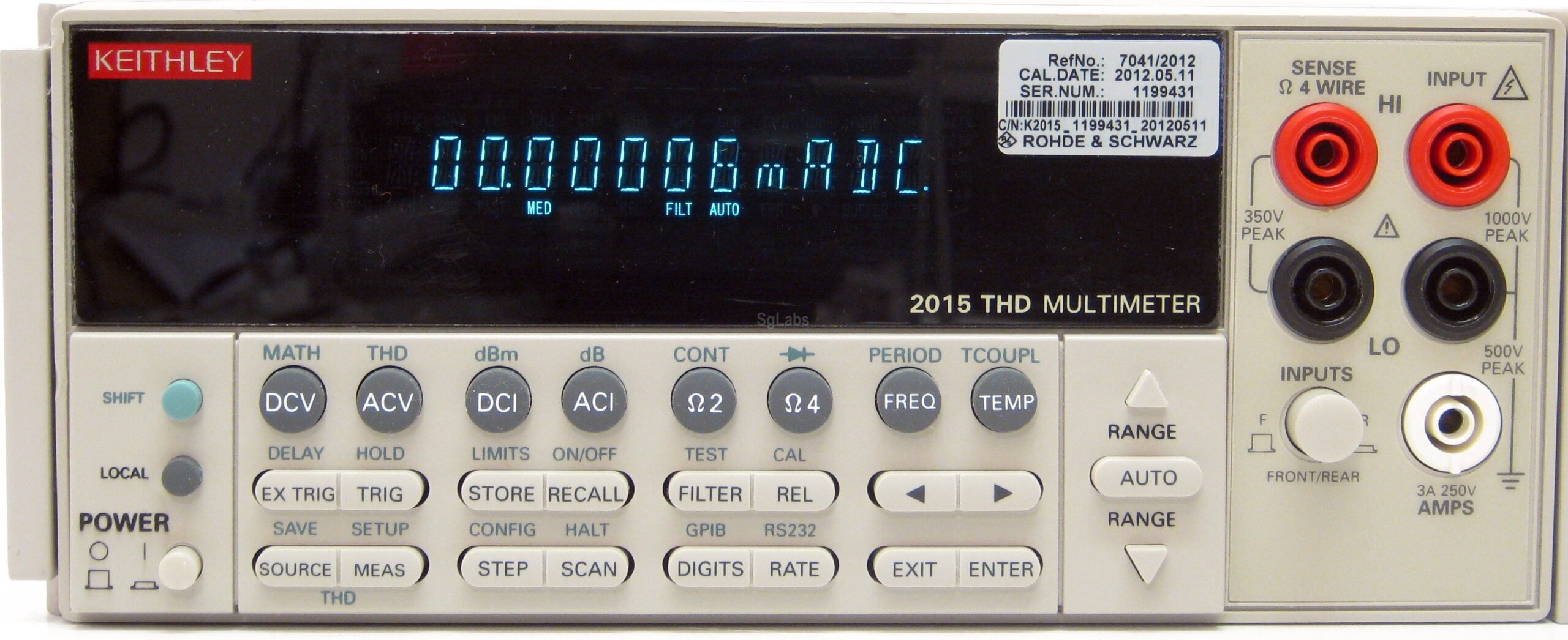 Keithley 2015-P – Total Harmonic Distortion and Audio Analyzer Multimeter, 6.5-Digit
