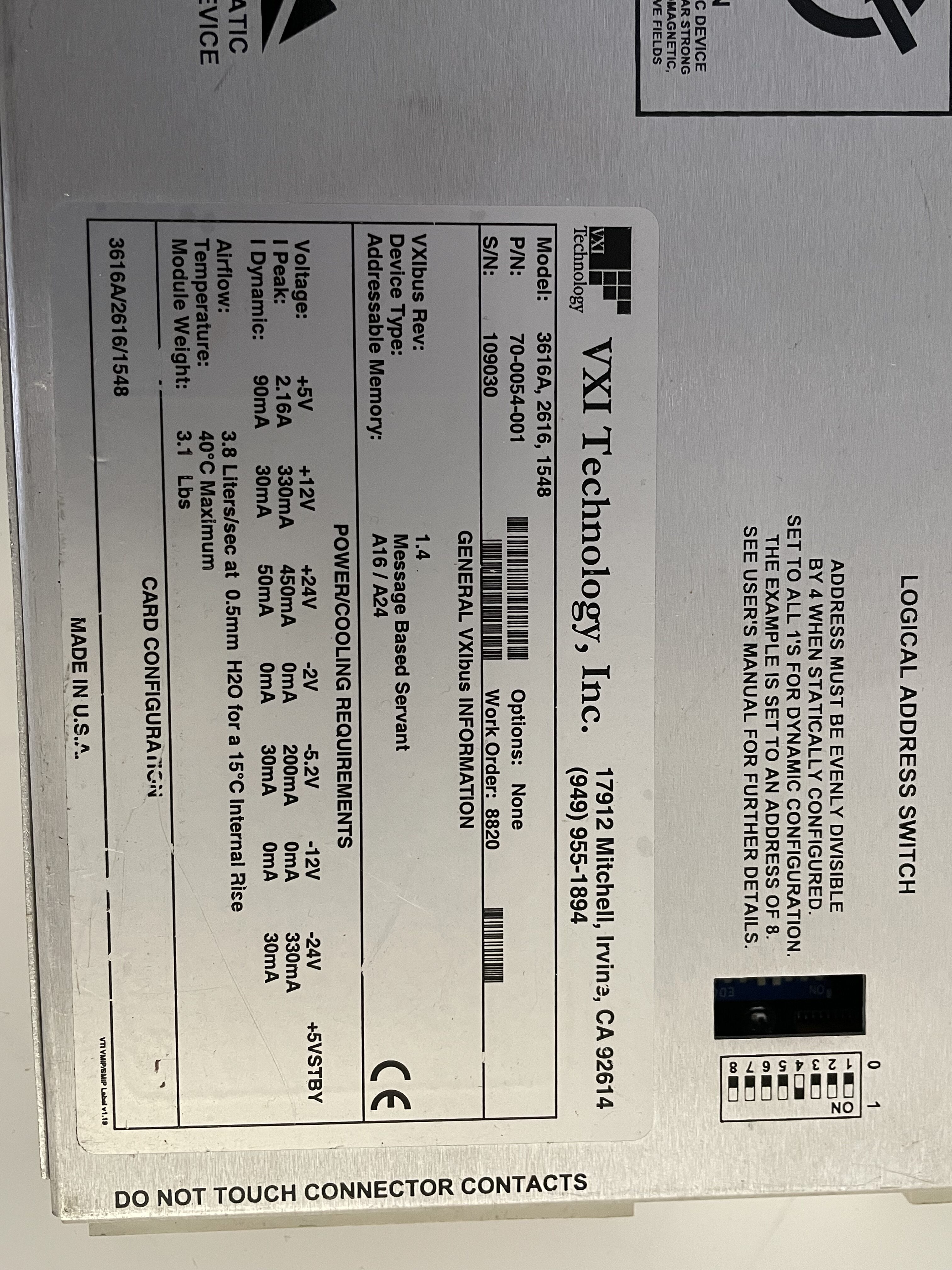 VXI Technology VM2616 + VM1548 I/O and Digitizer module 2 VXI Technology VM2616 + VM1548 I/O and Digitizer module - Image 2